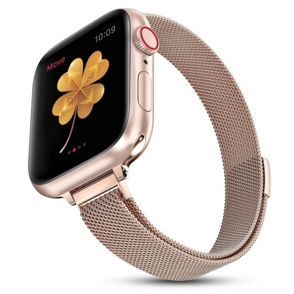 3/$25 New Apple Metal Watch Band Series 38 40 41 mm in Champagne